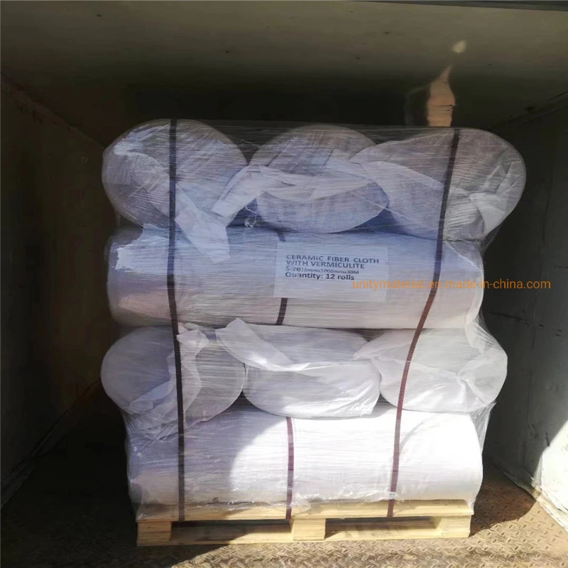 1 2 3mm Glass Wool Reinforced 1260c Ceramic Fiber Cloth for Furnace Thermal Insulation Door