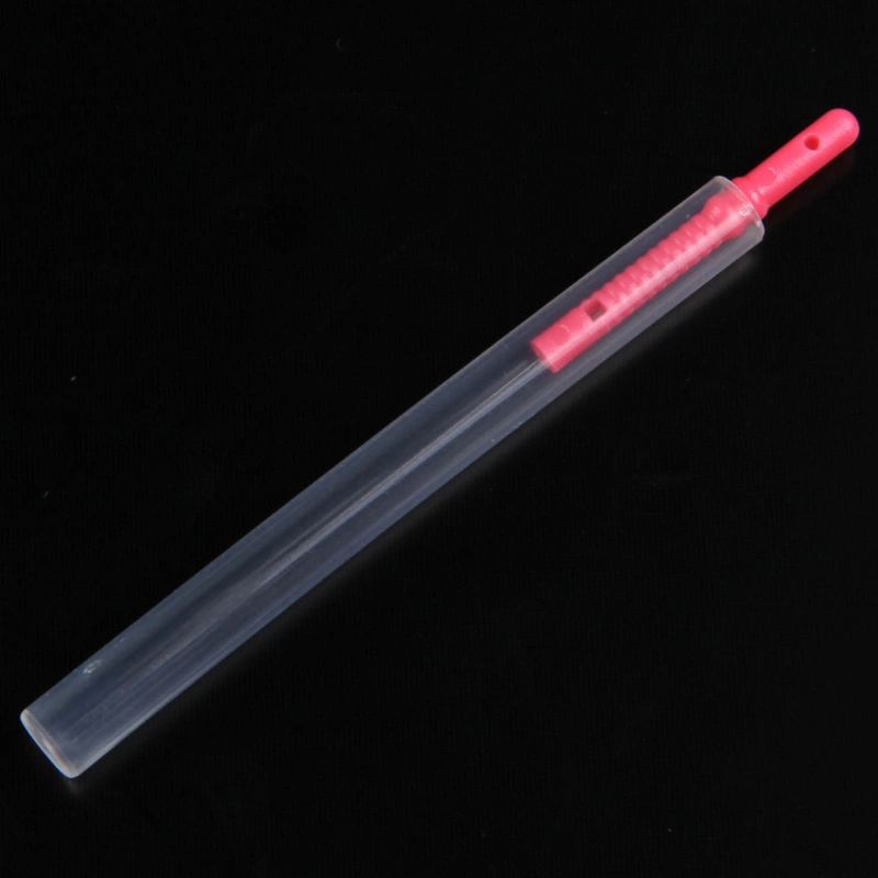 0.16X15mm Red Plastic Handle Needle with Guide Tube