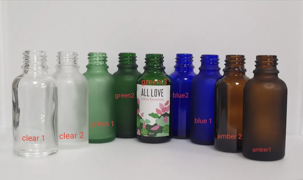5ml 10ml 20ml 30ml Cosmetic Packaging Dopper Cap Essential Oil Glass Bottle