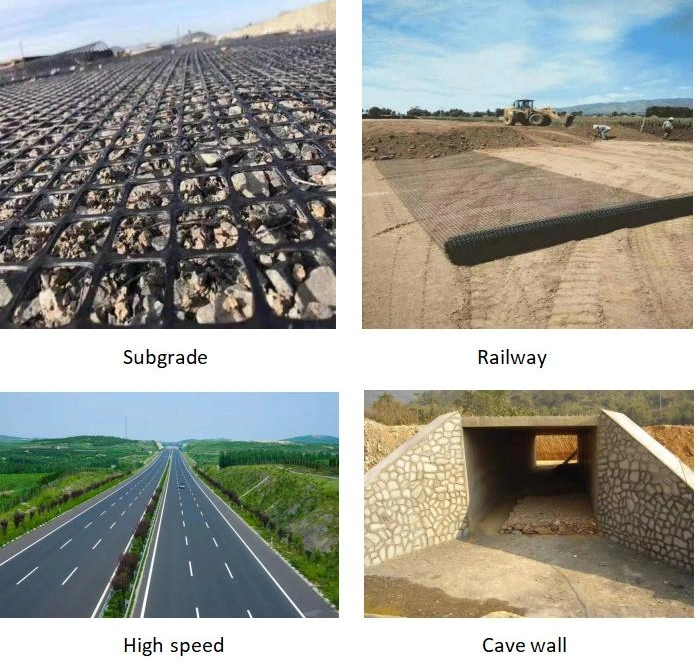 Polyester Plastic Single Double Three Directional Geogrid for Road Reinforcement