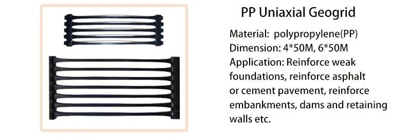 New Materials Good Price Uniaxial Grid Used on Cement Pavement