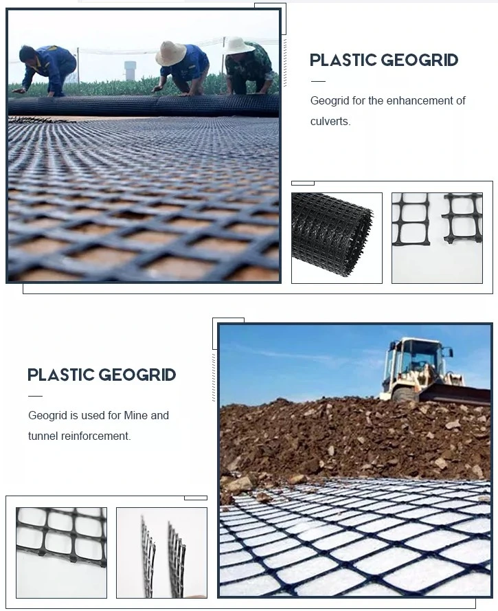 Geosynthetics Polypropylene Plastic PP Biaxial Geogird for Rawilway Foundation Road Construction