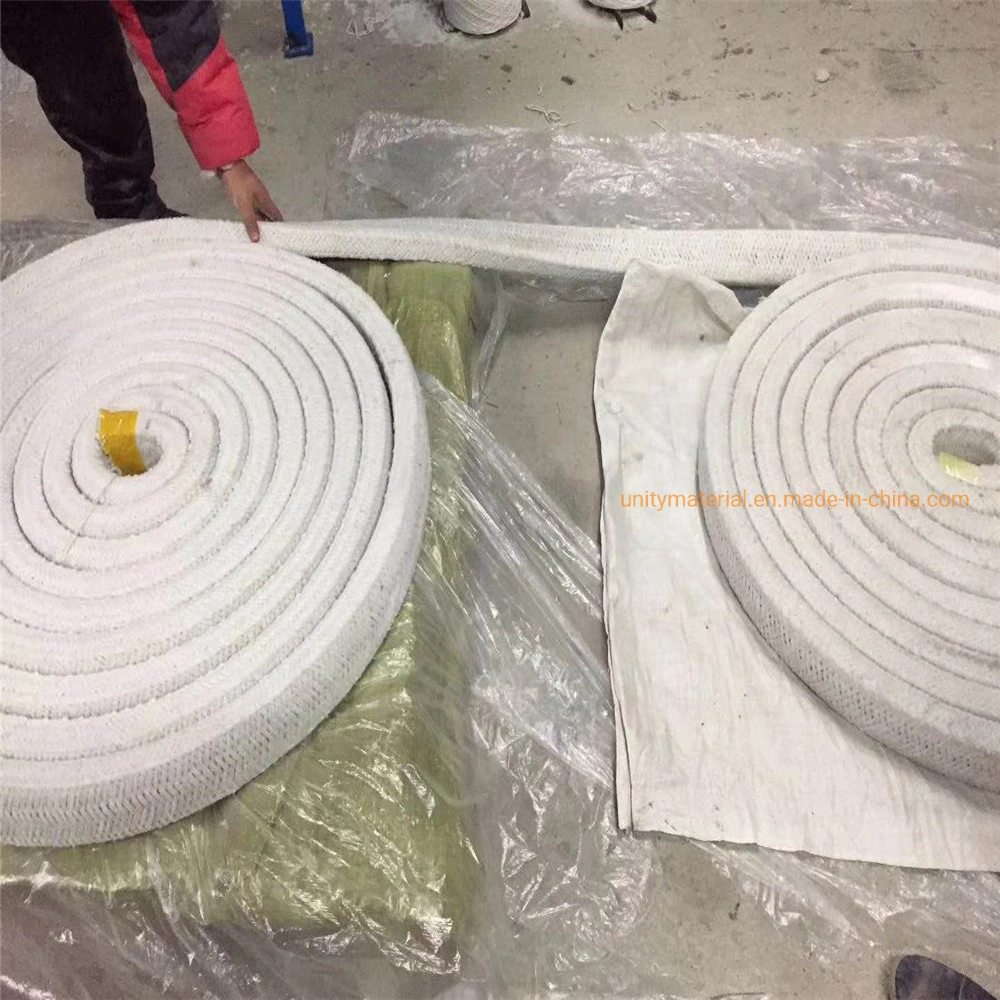 Refractory Industrial Fireproof Thermal Insulation Round Square Twist Woven Ceramic Fiber Rope Fabric for Heat Furnace Outdoor Sealing