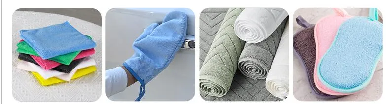 300GSM 80% Polyester and 20% Polyamide Microfiber Weft Knitting Fabcircs for Kitchen Cleaning