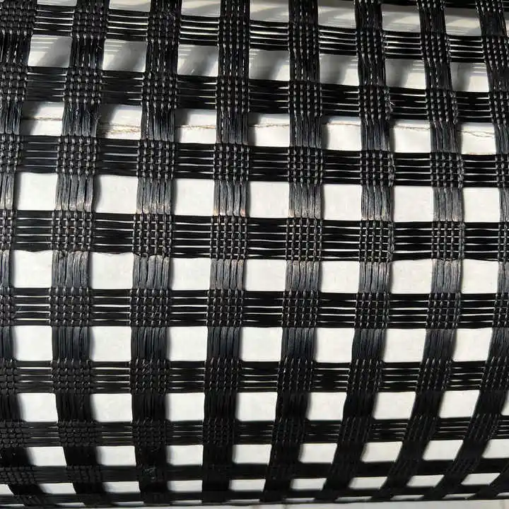 100kn Glass Fiber Geogrid for Slope Protection Subgrade of Asphalt Pavement