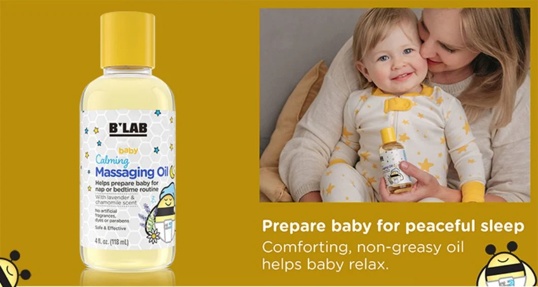 Baby Care Oil Private Label Organic Tear Free Baby&prime;s Skin Care for Body Care Massage Oil Moisture Baby Essential Oil Tearless Formula