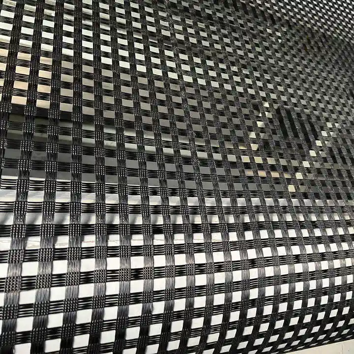 100kn Glass Fiber Geogrid for Slope Protection Subgrade of Asphalt Pavement