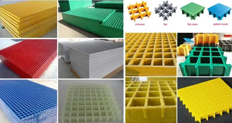 Glass Fiber Reinforced Plastic Perforation Chemical Resistant FRP Fiberglass Grille 1220X3660mm