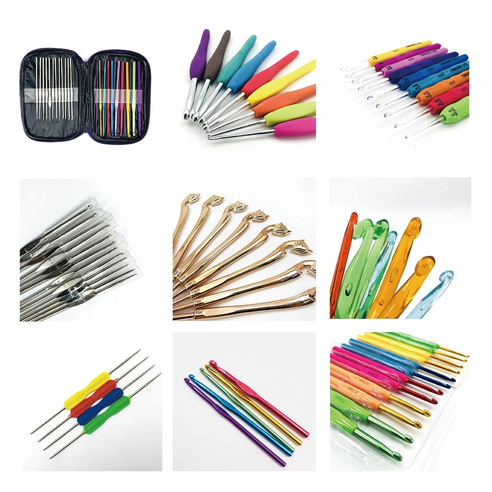 Multi-Coloured 2mm-10mm Handle Needle Crochet Hook Knitting Knit Needles Weave Yarn Set Sample Available