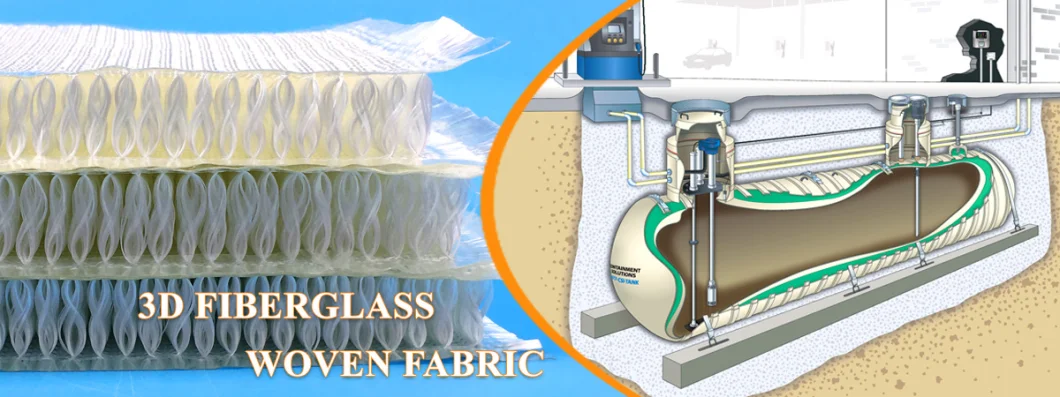 Two Layers Fiberglass Woven Cloth 3D