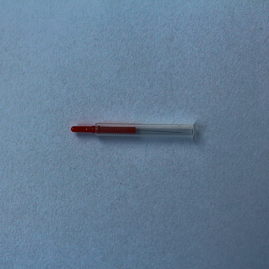 0.16X15mm Red Plastic Handle Needle with Guide Tube
