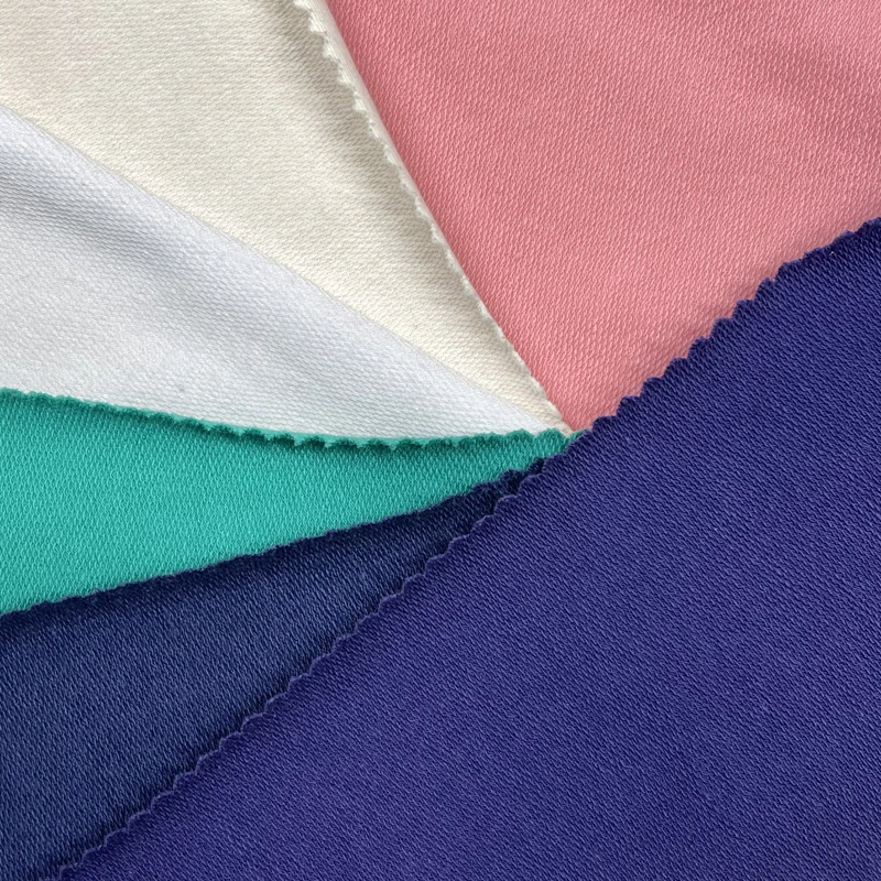 New Fashion Design Thick Polyester Cotton Fleece Fabric Textiles Knitting Fabric