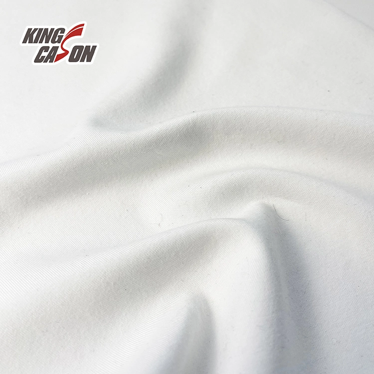 Kingcason New CVC Knit Terry Cloth Fabric Fleece Material Poly Cotton Neps French Terry Fleece Fabric