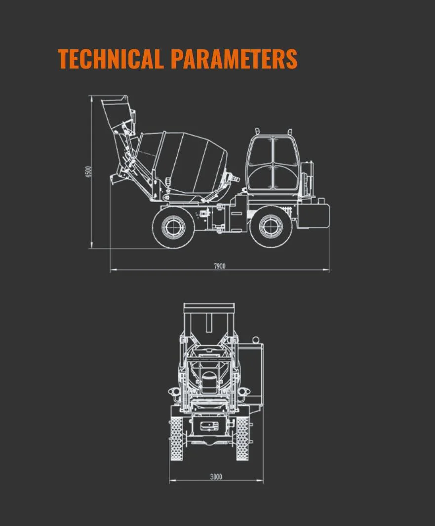 Multi-Function Diesel Self Loading New Mobile 3.5 Cbm Feeding Mixer Concrete Truck Mixer Price for Sale