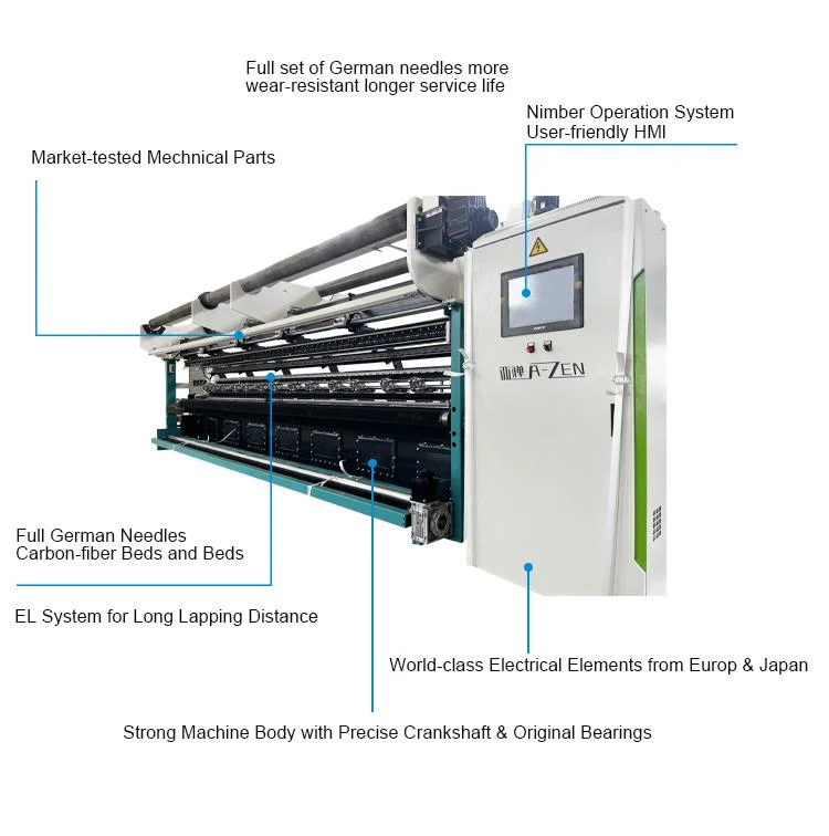 High Speed Terry Warp Knitting Machine for Microfiber Cleaning Terry Towel