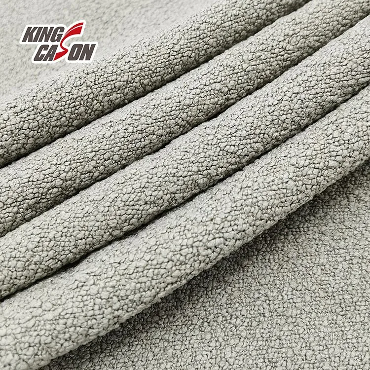 Kingcason Polyester Furniture Upholstery Textile Terry Fabric Polyester and Linen for Sofa and Chair