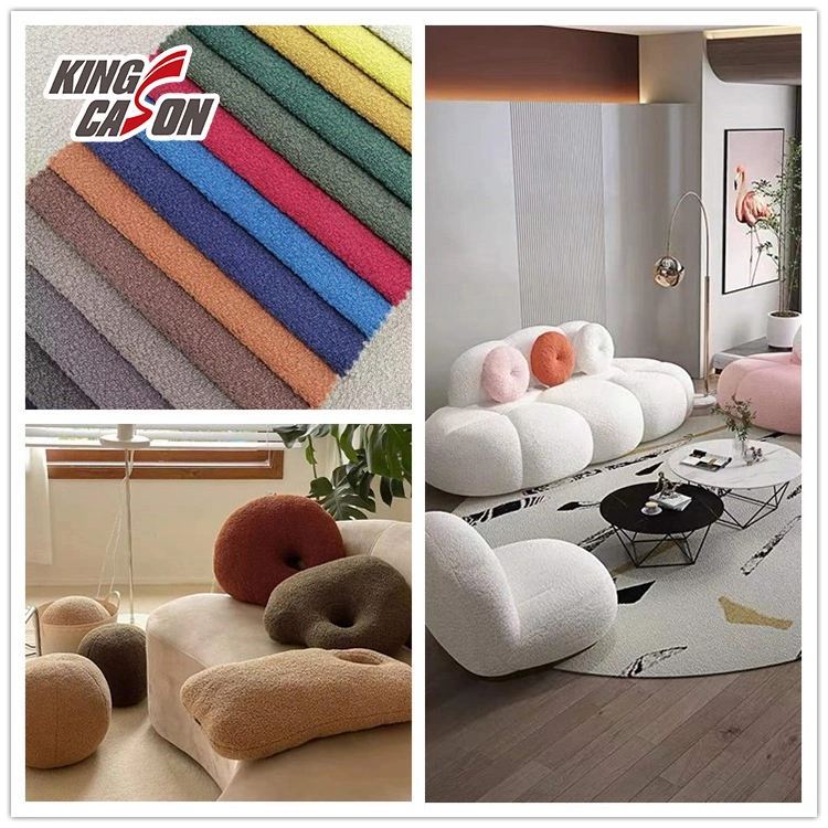 Kingcason Polyester Furniture Upholstery Textile Terry Fabric Polyester and Linen for Sofa and Chair