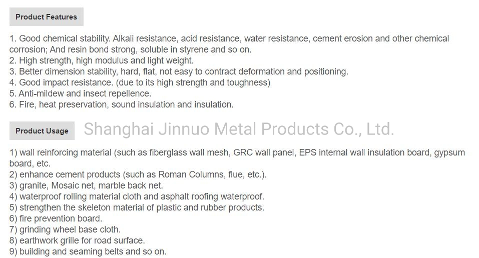 Alkali Resistant Fiber Glass Mesh Reinforcement Concrete Fiberglass Mesh