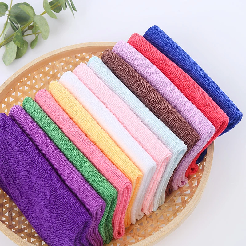 Microfiber Towel Car Cloth Warp Weft Knitting Quick Dry Sports Gym Print Double Face Kitchen Cleaning Glass