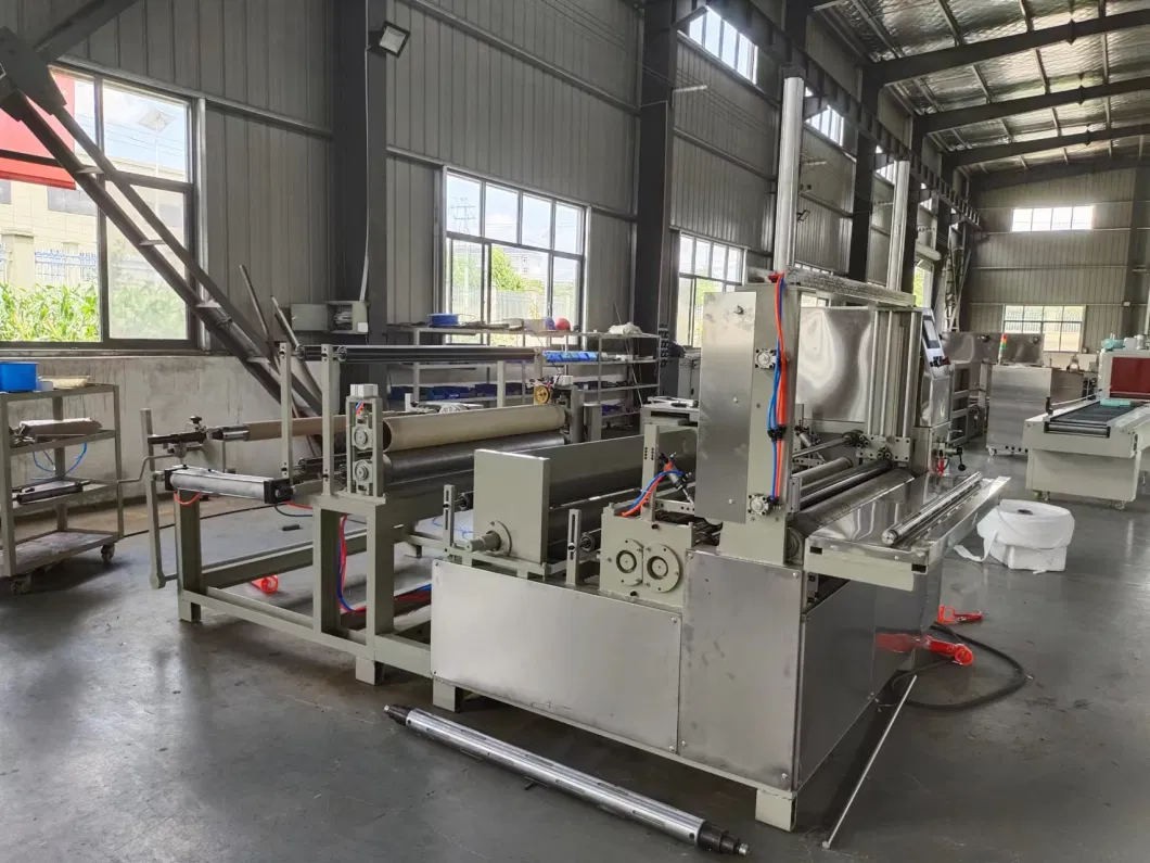 Automatic High Speed Non-Woven Paper Roll Kitchen Towel Roll Slitting Rewinding Perforating Machine