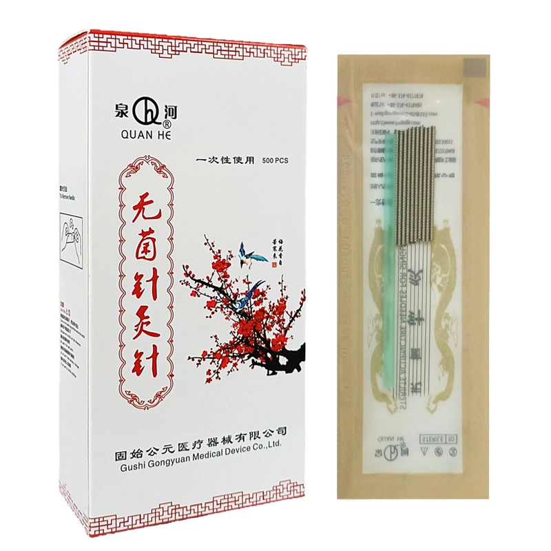 500 PCS Plastic Bag Acupuncture Needle with Guide Tube ISO 13485