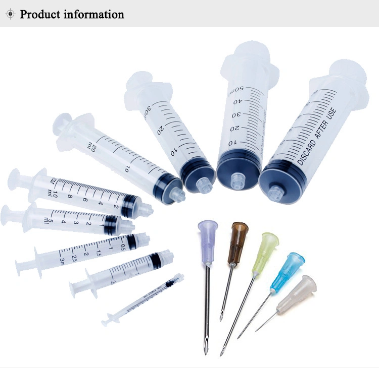 Ce Certification Disposable Medical Syringe with Injection Needle with Sterile Package