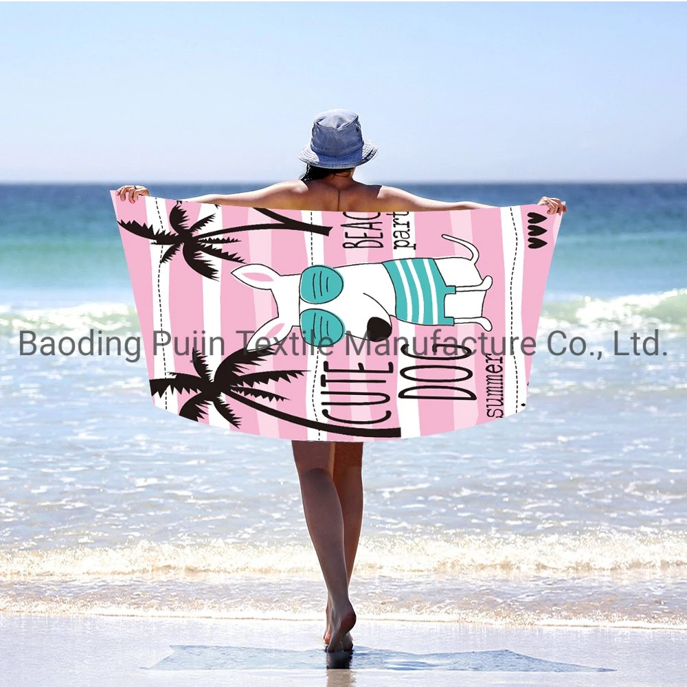 Microfiber Beach Towels, Warp Knitting, Beauty Patterns