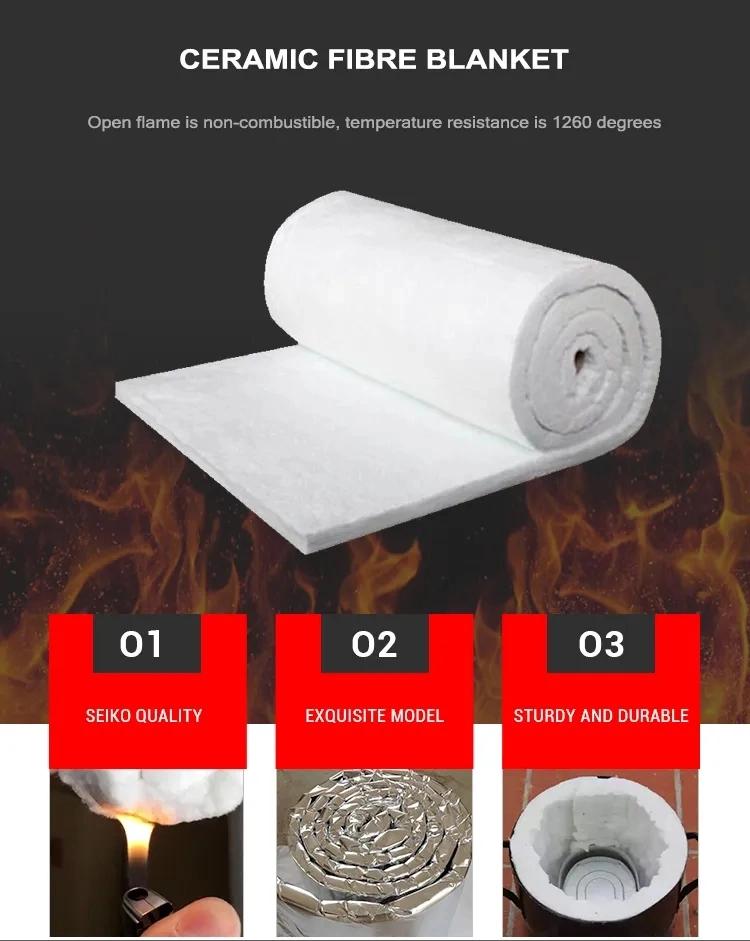 Industrial Furnace Fireproof Blanket Insulation Ceramic Fiber Liners of Industrial Furnace HP (high Pure) 128