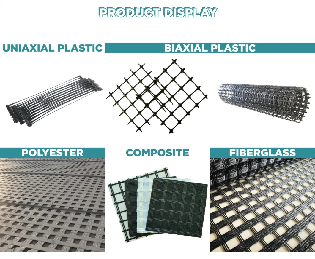 Manufacture PP Tensile Strength Polyester Geogrid for Soil Reinforcement