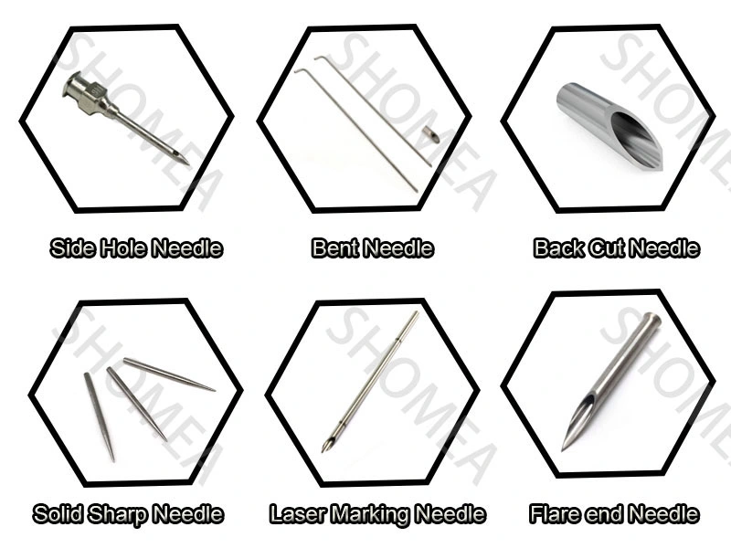 Shomea Customized Stainless Steel Piercing Needle with Side Slot