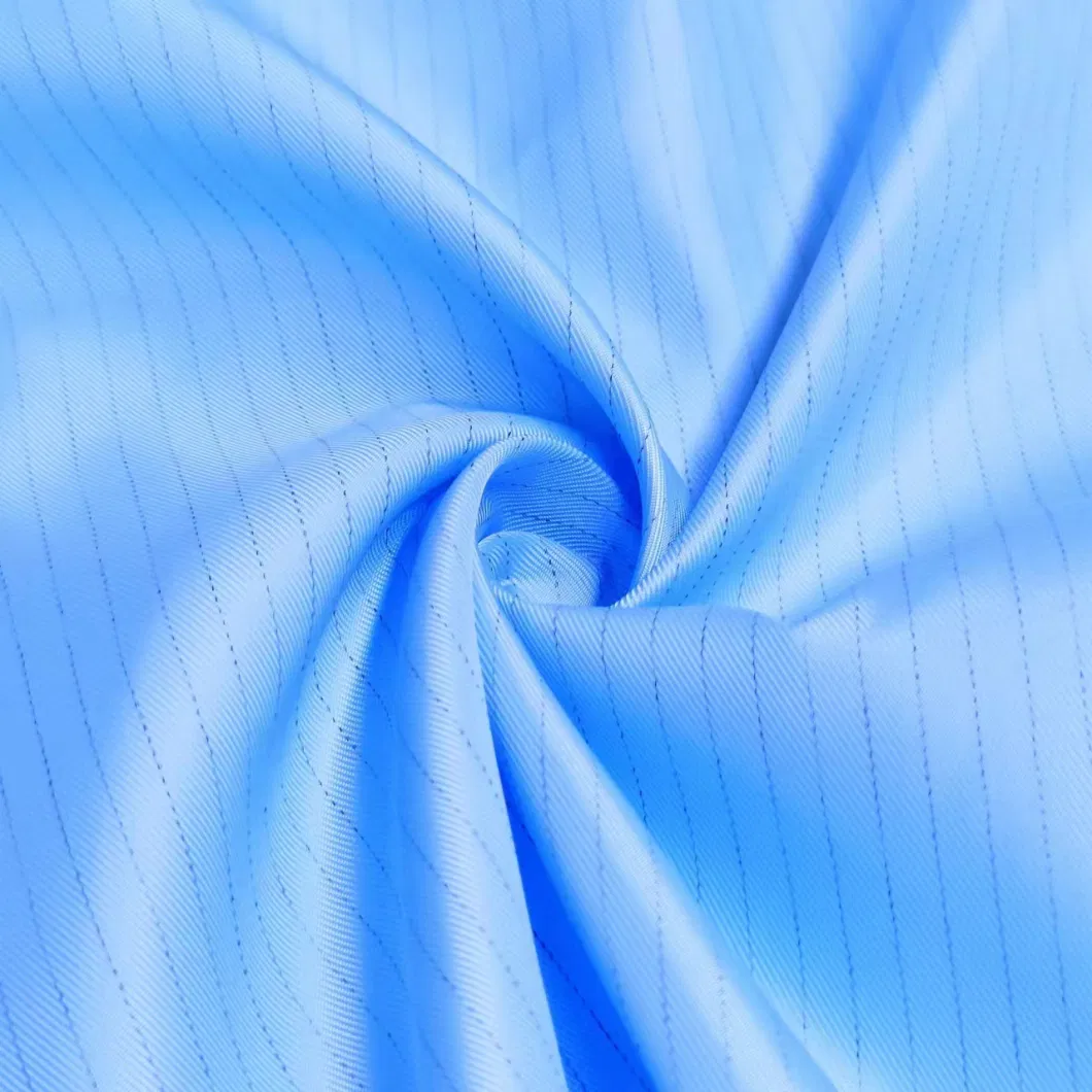 100% RPET Recycled Polyester Fiber+Conductive Silk, Environmentally Friendly ESD Anti-Static Industrial Fabric