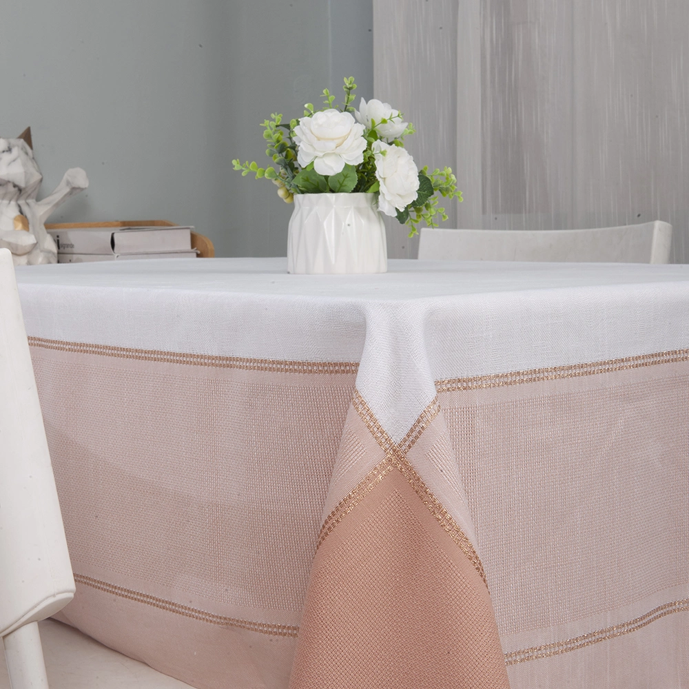 Water Proof 100% Polyester Jacquard Tablecloth
