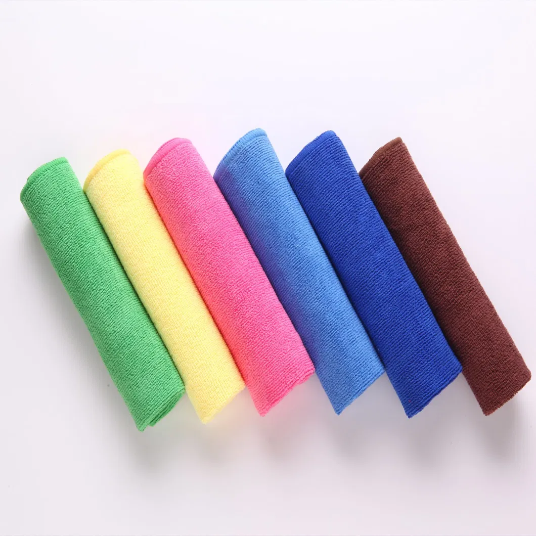 The Customized Microfiber Mateiral Towels with Warp Knitted for Car Clenaing and Home Cleaning