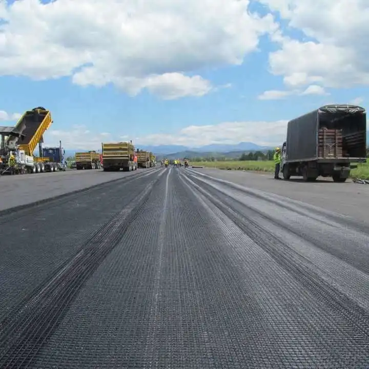 Repairing Cement Pavement with Old Road and Reinforcing 100kn Glass Fiber Geogrid