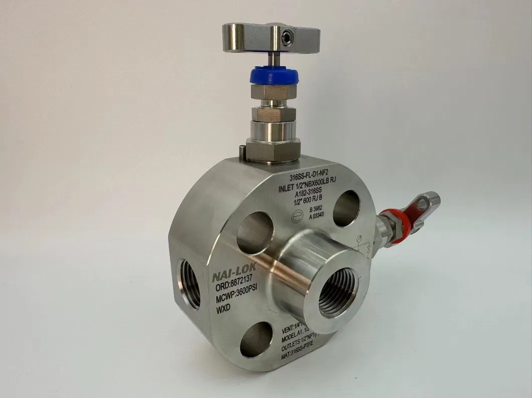 Stainless Steel 1500lb Class Pipeline Instrumentation Valves Instrument Monoflanges Manifolds Valve Dbb Double Block and Bleed Isolate Valve