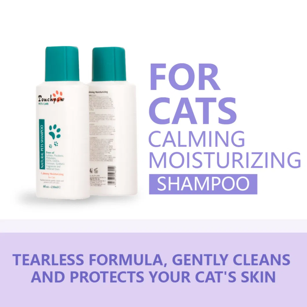 Touchpaw Gently Clean Cat Shampoo 230ml Tearless Formula Calming Moisturizing Shampoo