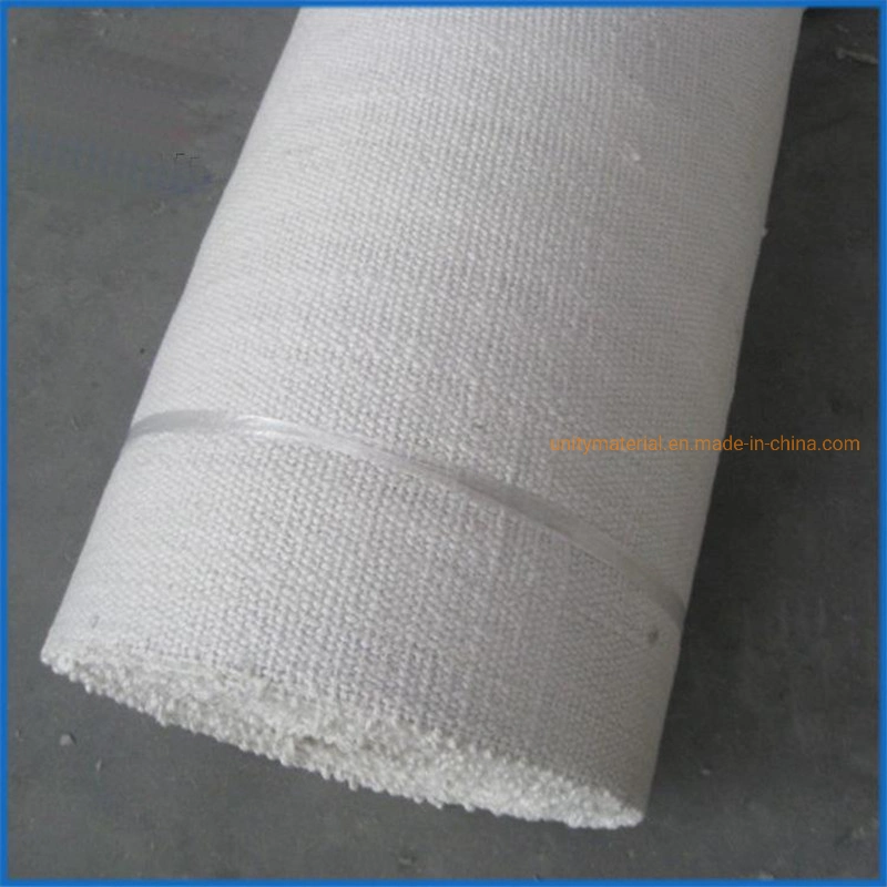 Industrial Furnace Curtains Heat Proof Fibre Wool Textiles Ceramic Fiber Cloth for High Temperature Thermal Insulation Sealing with Ss Wire