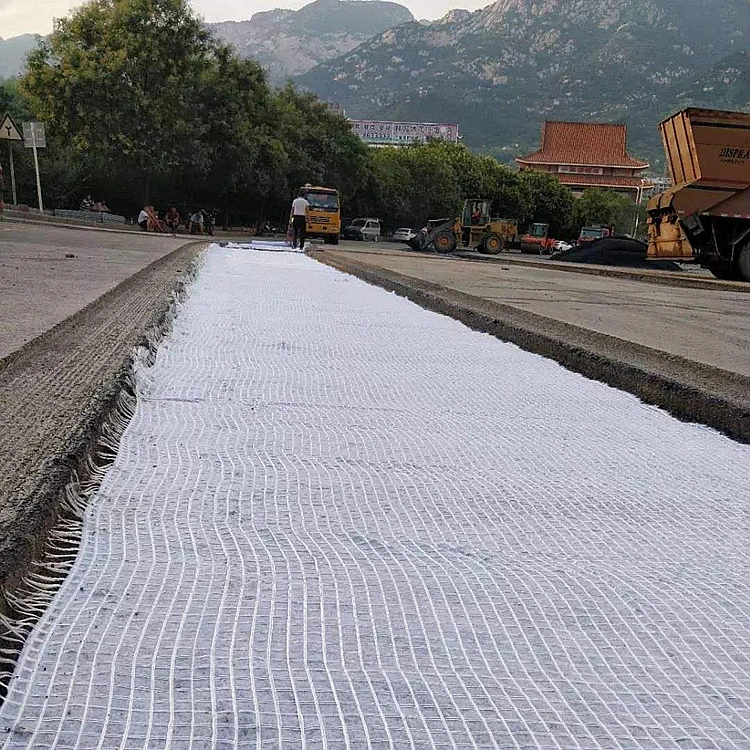 Road Geotextile Composite Fiberglass Geogrid Building Material