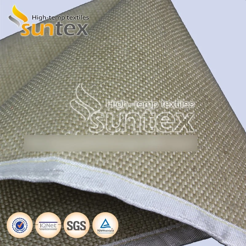 1200 Degrees C Vermiculite-Coated Fiberglass Fabric with Excellent Resistance to High Temperatures and Abrasion High Silica Fabric