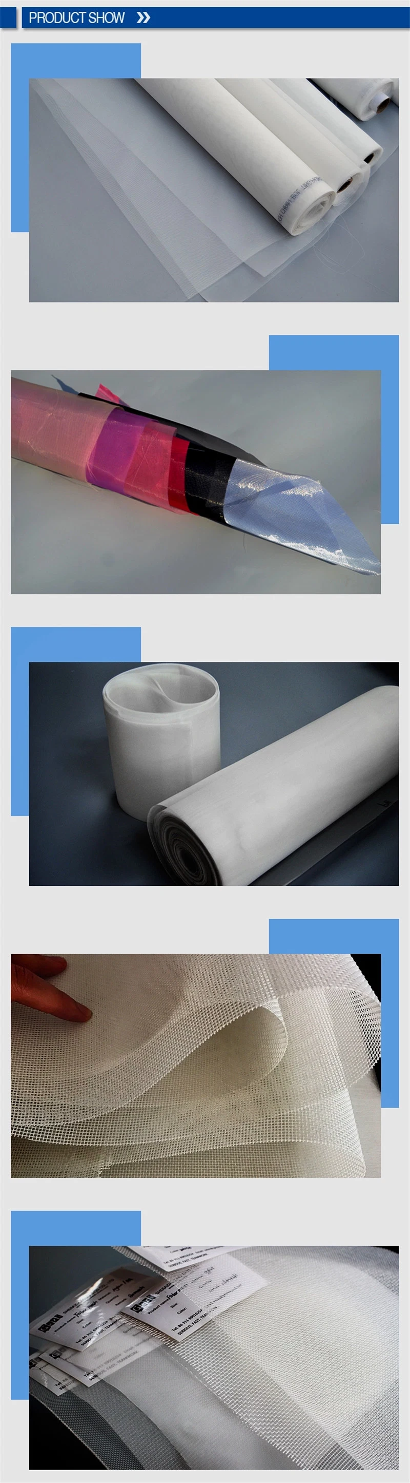 Monofilament 90 Micron Nylon Spandex Xxx Series Sieve Mesh Filter Cloth