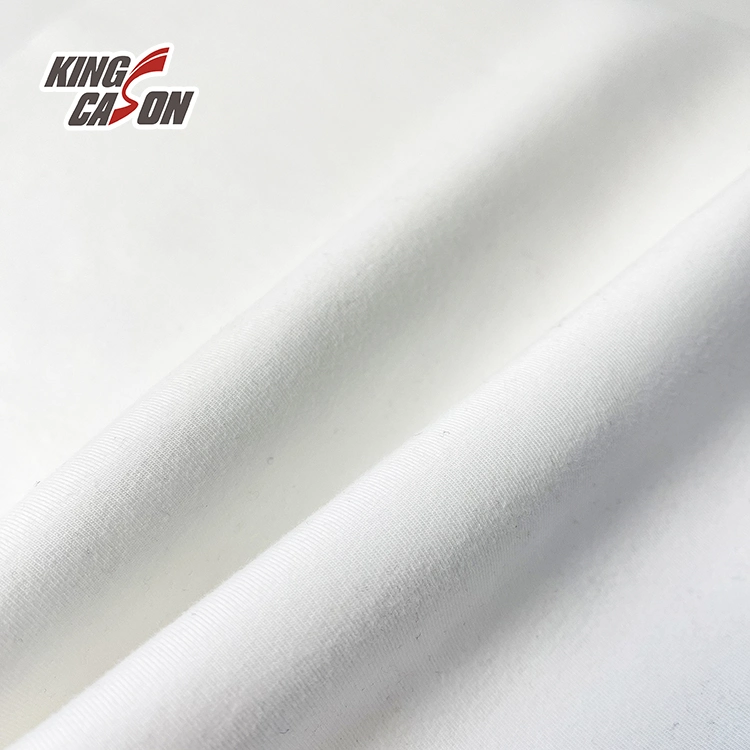 Kingcason New CVC Knit Terry Cloth Fabric Fleece Material Poly Cotton Neps French Terry Fleece Fabric