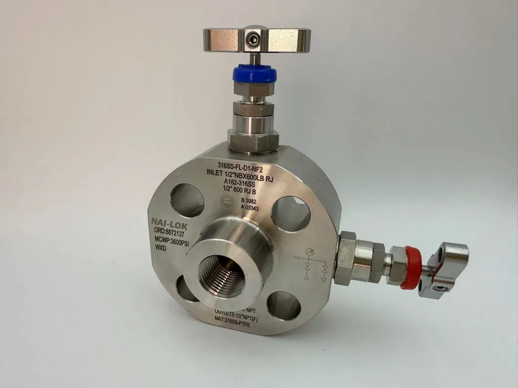 Stainless Steel 1500lb Class Pipeline Instrumentation Valves Instrument Monoflanges Manifolds Valve Dbb Double Block and Bleed Isolate Valve