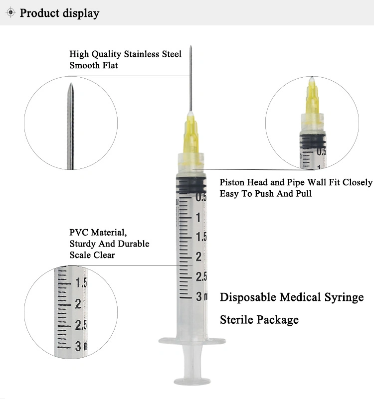 Wholesale Disposable Streile Package Medical Syringe with Needle