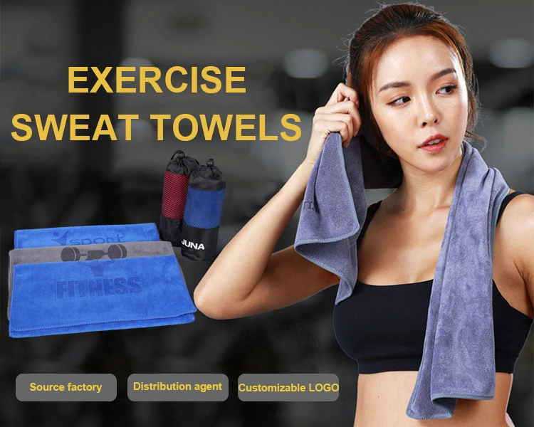 Home Use Work out Yoga Terry Microfiber Gym Towels Laser Logo