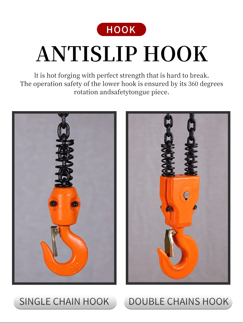 1 Ton Hook Type Electric Chain Hoist Chain Block Hook Type with Remote Control