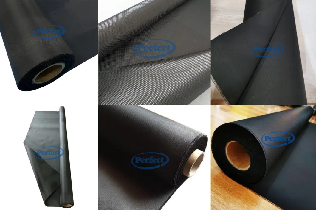 Two Sides Silicone Coated Fiberglass Black Fiberglass Cloth