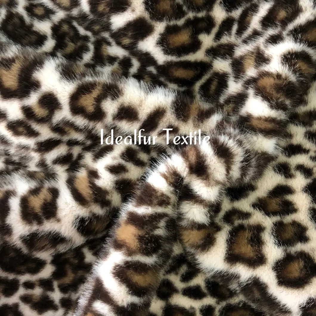 High Quality Leopard Print Super Soft Animal Faux Fur
