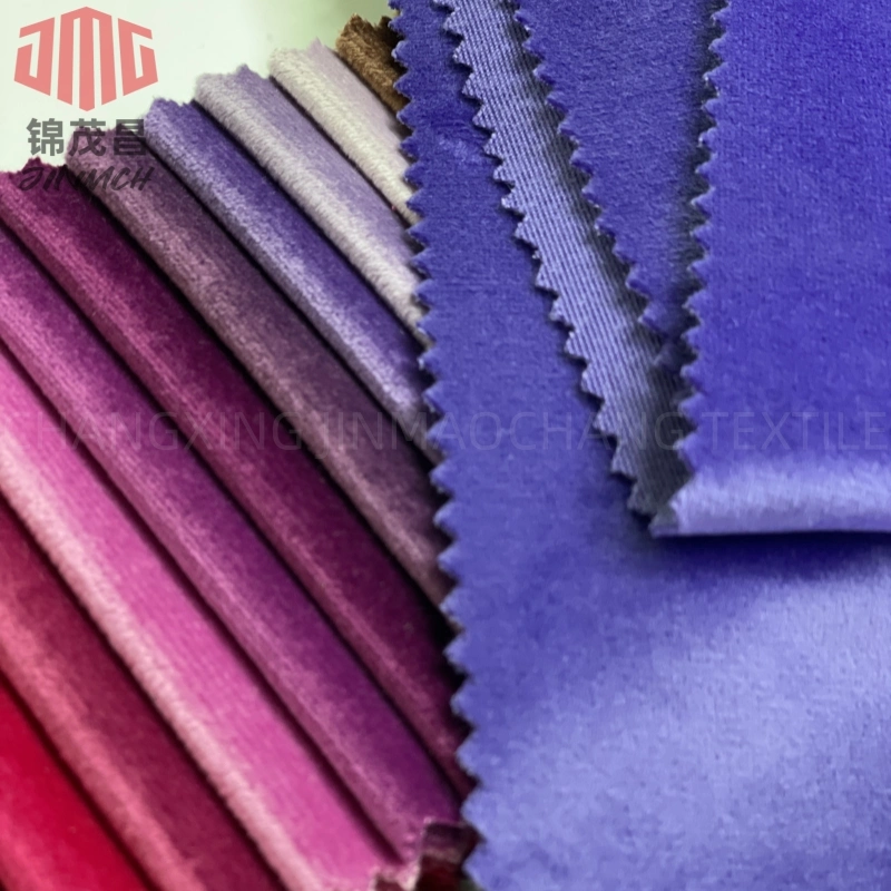 Plush Warp Knitting Fabric 100% Polyester Holland Velvet 180-270GSM Dyeing Fabric for Upholstery Furniture Sofa Home Textile