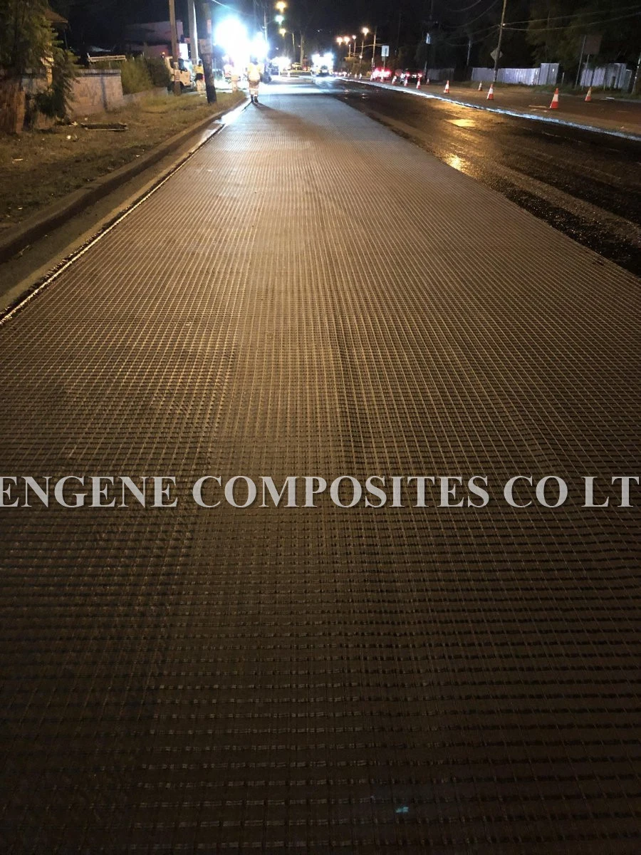 Fiberglass Combogeogrid Geocomposite Bitumen Coated for Asphalt Road Reinforcement