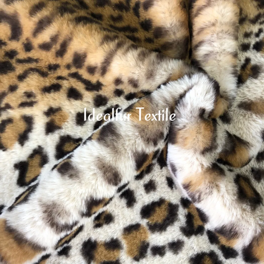 Fashionable Leopard Print Imitation Rabbit Fur/Synthetic Fur